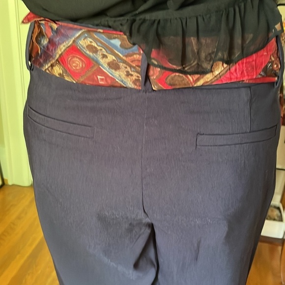 Rafaella Deep Navy Capris Size 6 - Picture 12 of 14